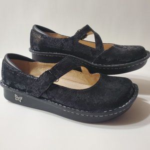 NWOT Alegria Jil-561 Suede Black Mary Janes